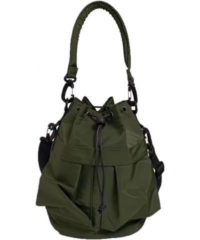 Bucket Bags,Mini Bucket Purses for Women,Drawstring Crossbody bags,Soft Plush Shoulder Handbags Green $12.99 Shoulder Bags