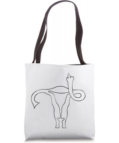 vintage Uterus Shows Middle Finger Tee heart print Tote Bag $9.89 Totes