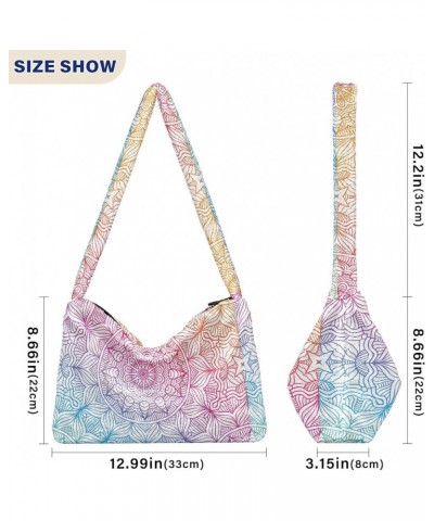 Boho Elephants Fluffy Tote Bag Handbag Purse Shoulder Bag Crossbody Bags for Women Gifts Work with Zipper 05 $11.54 Totes