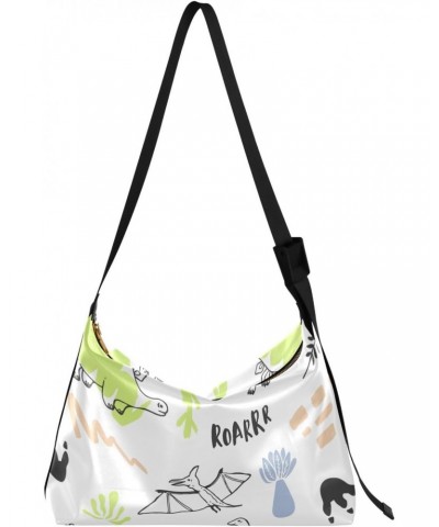 Cute Dinosaurs Women Bags Crossbody Fall Women's Shoulder Handbags Zipper Bag $15.95 Hobo Bags