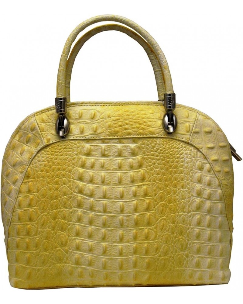 GIPEL Milano, ITALIAN Genuine Leather Handbag w/Removeable Shoulder Strap. Made in ITALY Light Lemon $120.56 Handbags