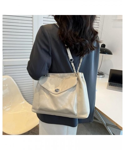 Shoulder Bag for Women PU Leather Tote Two Shoulder Straps Purse Chain Crossbody Bag Large Hobo Bag Fashion Handbag White $33...