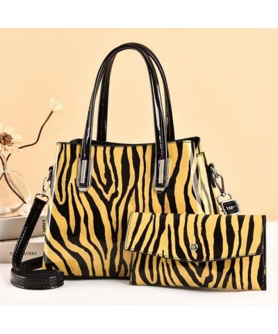 Zebra Leopard Print Pattern Handbags For Women Ladies Shoulder Bags Totes Purse Clutch Wallet Satchel 2 Pc Sets (White) Pink ...