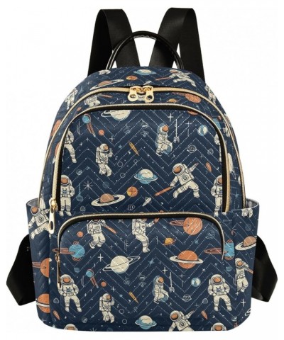 Universe Astronaut Pattern Fashion Backpack Purse for Women, Casual Daypacks, Ladies Gift for Traveling Hiking Multicolor Med...