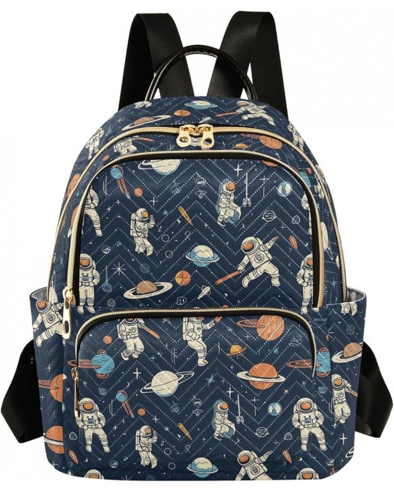 Universe Astronaut Pattern Fashion Backpack Purse for Women, Casual Daypacks, Ladies Gift for Traveling Hiking Multicolor Med...