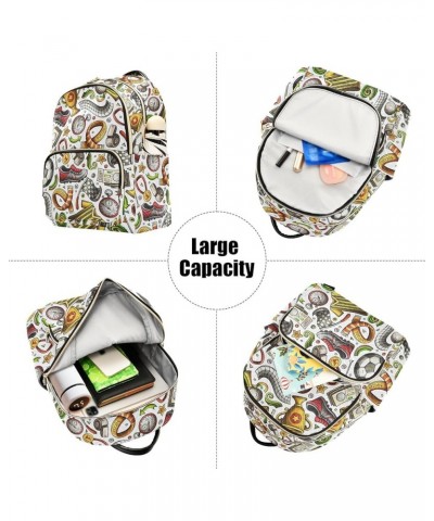 Travel Backpack Purse for Women Fashion Anti-theft Work Casual Soccer Cartoon Hand-drawn Daypack Shoulder Bag Medium Size Med...