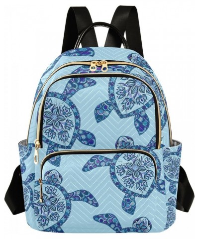 Ocean Women Backpack Zen Lotus Sea Turtle Anti-Theft Travel Backpack with Luggage Belt Lightweight Handbag Lady Purse Roomy D...