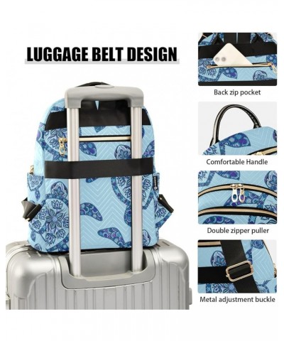 Ocean Women Backpack Zen Lotus Sea Turtle Anti-Theft Travel Backpack with Luggage Belt Lightweight Handbag Lady Purse Roomy D...