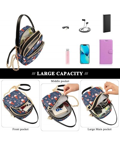 Small Crossbody Handbag for Women Mini Over Shoulder Purse with Three Zippered Pockets Durable Shoulder Bag Color-hf022 $15.5...