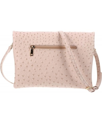 1 PC Ostrich Print Crossbody Bag Miss Satchel Wristband Metal As Shown $16.46 Shoulder Bags