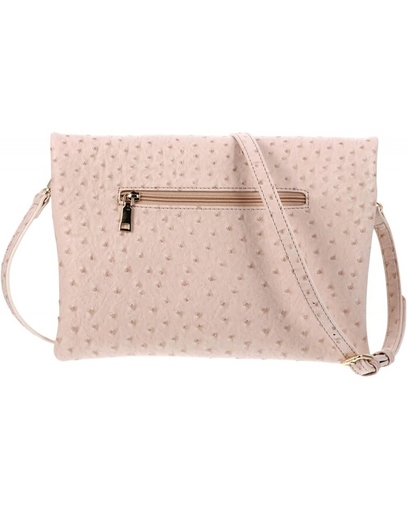 1 PC Ostrich Print Crossbody Bag Miss Satchel Wristband Metal As Shown $16.46 Shoulder Bags