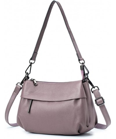 Crossbody Bags Leather Simple Casual Shoulder Handbag with Adjustable Strap for Women (Black) Pink Purple $27.14 Crossbody Bags