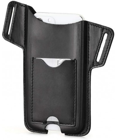 Genuine Leather Portable Cellphone Bag, Crazy Horse Leather Belt Bag for 6.7" Cellphone for Men (Coffee) Black $22.61 Totes