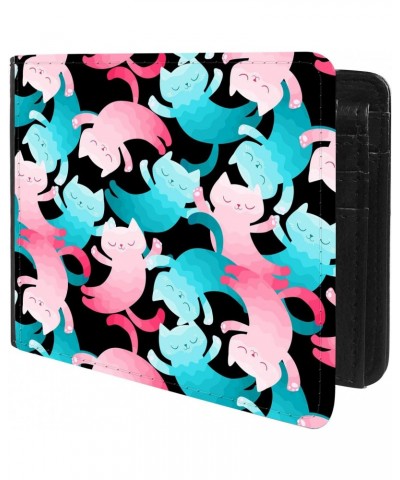 Unique Desige Pattern - Cute cat pattern, Slim Front Pocket Wallet Billfold RFID Blocking $12.09 Wallets