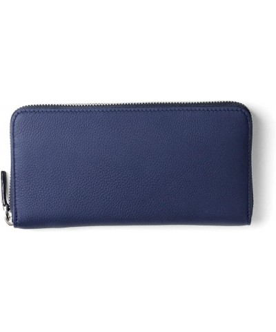 ACCESSORIES, Leather Round Zipped Wallet card slit 19 DUPUY Bubble No.639607, Black Navy $120.45 Wallets