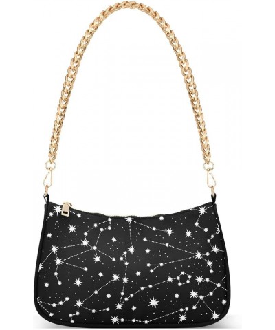 Cross Body Bag Stars Black Tote Bag Chain Bag Shoulder Bag Handbag Purse for Women Stars Black $17.99 Shoulder Bags