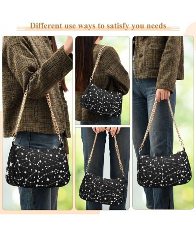 Cross Body Bag Stars Black Tote Bag Chain Bag Shoulder Bag Handbag Purse for Women Stars Black $17.99 Shoulder Bags