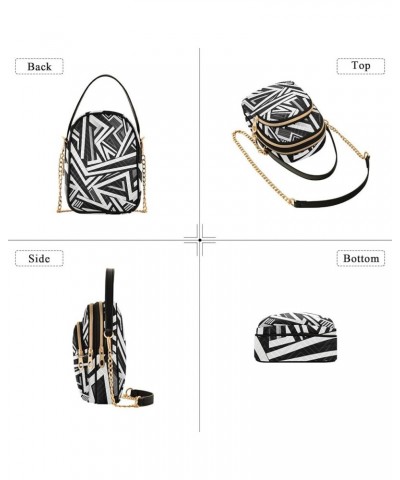 Sea Shells Crossbody with Strap, Shoulder Bag, Crossbody Purses for Women Travel Black and White Geometric Print-2 $15.36 Cro...