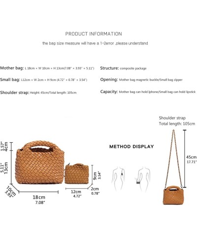 Woven Bag for Women with Coin Purse Fashion Handbag Female Shoulder Bag Foldable Chain Small Tote Crossbody Bags Golden $18.6...