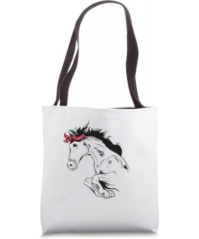 Horse Bandana Shirt for Horseback Riding Horse Lover Tote Bag $12.59 Totes