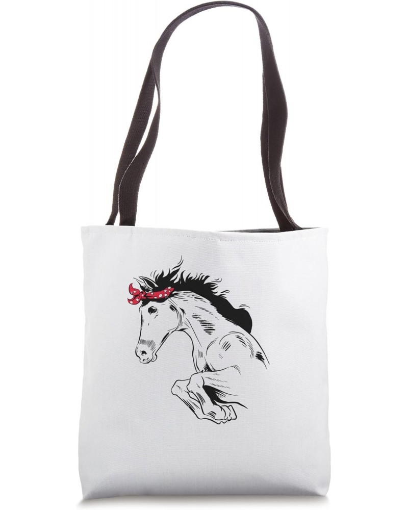 Horse Bandana Shirt for Horseback Riding Horse Lover Tote Bag $12.59 Totes