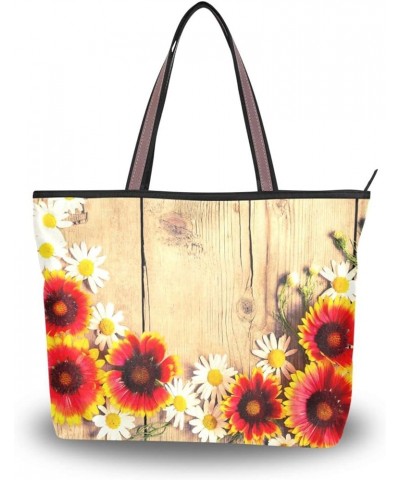 Women's Large Medium Size Handbag Flower Vintage Shoulder Bag Handbag Casual Tote Flower Vintage $13.56 Totes