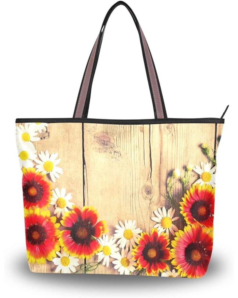 Women's Large Medium Size Handbag Flower Vintage Shoulder Bag Handbag Casual Tote Flower Vintage $13.56 Totes