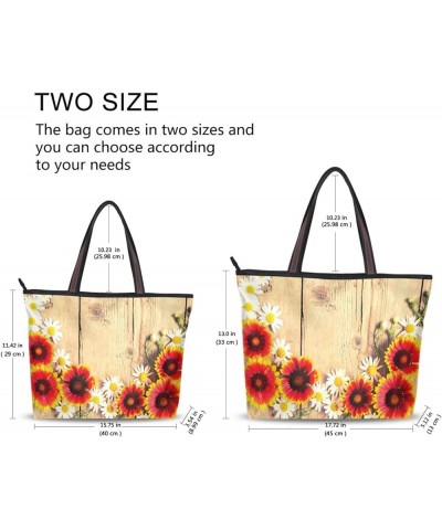 Women's Large Medium Size Handbag Flower Vintage Shoulder Bag Handbag Casual Tote Flower Vintage $13.56 Totes