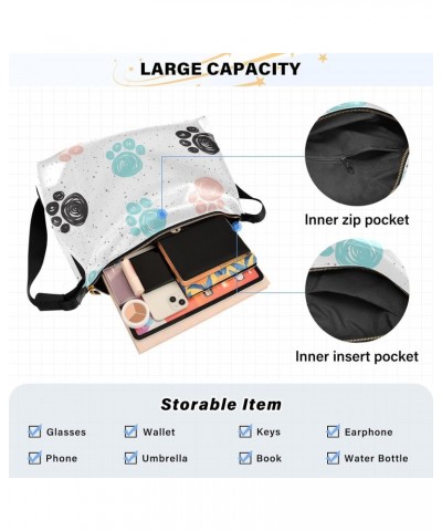 Cute Animal Paw Crossbody Bag Hobo Handbag Purse Fashion PU Leather Shoulder Bags for Women $17.00 Hobo Bags