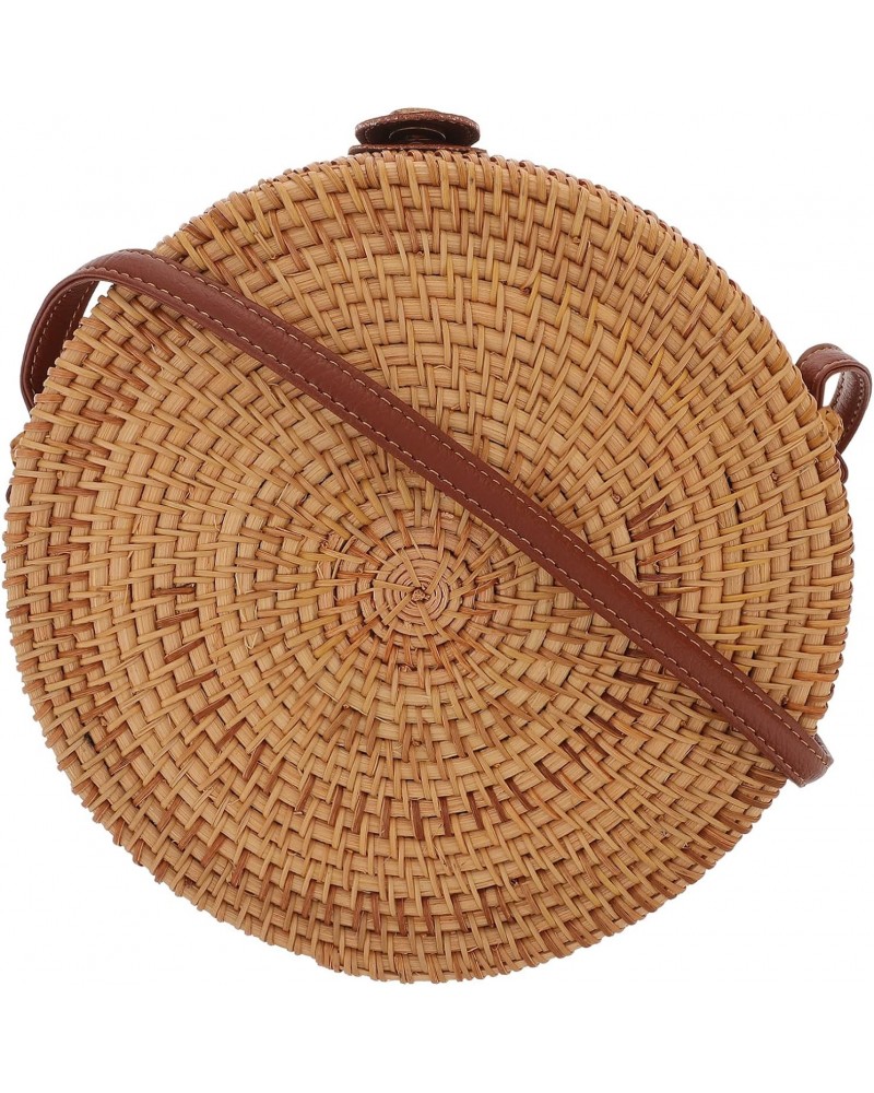 3 pcs Round Rattan Bag Shoulder Bag Straw Round Bags accessories for women sling bag for women Round Beach Bag wallets for wo...