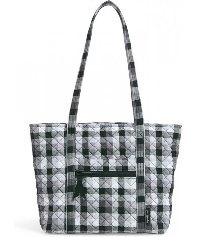 Womens Cotton Small Vera Tote Bag Kingbird Plaid $30.18 Totes