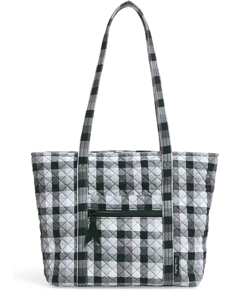 Womens Cotton Small Vera Tote Bag Kingbird Plaid $30.18 Totes