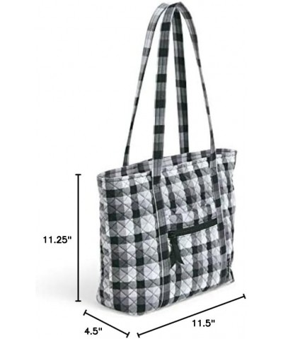 Womens Cotton Small Vera Tote Bag Kingbird Plaid $30.18 Totes