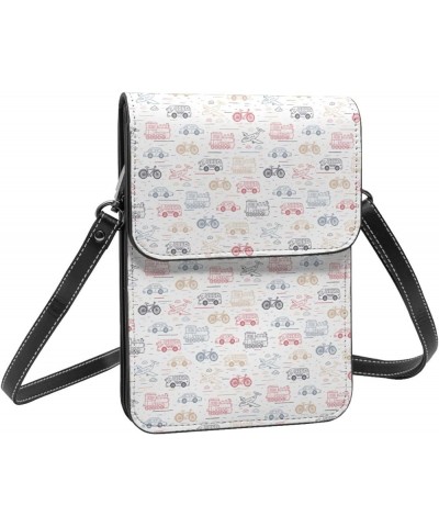 Womens Crossbody Bags Cartoon Cars Pattern Phone Bag Wallet Purses Adjustable Strap Cartoon Cars Pattern (1) $13.40 Crossbody...