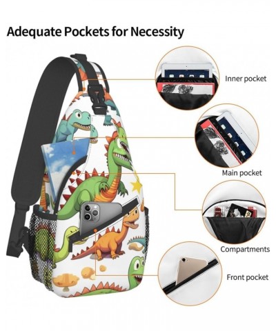 Cartoon Bee Sling Travel Bag â€" Lightweight Fashion Unisex Chest Pack for On-the-Go Lifestyle, High-Capacity Cartoon Dinosau...