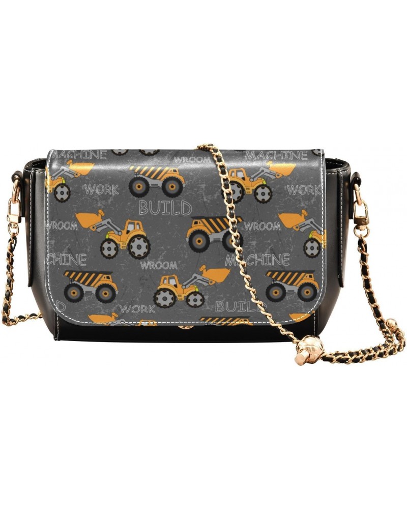 Trucks Construction Machines Gray Medium Crossbody Bags for Womens Beauty Shoulder Bags with Credit Card Slots Tiny Purse $22...