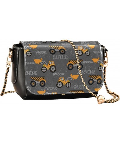 Trucks Construction Machines Gray Medium Crossbody Bags for Womens Beauty Shoulder Bags with Credit Card Slots Tiny Purse $22...