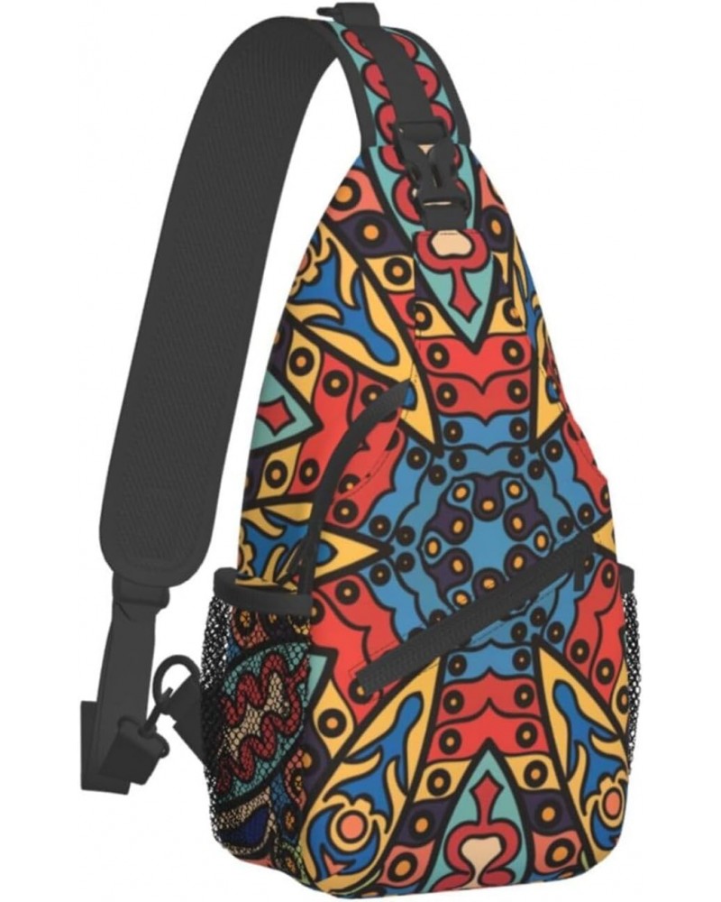 Mandala Pattern Sling Bag Crossbody Sling Backpack Shoulder Bag Outdoor Travel Hiking Daypack for Men Women $12.75 Crossbody ...