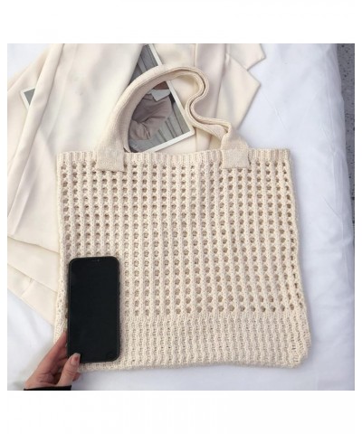 Beach Bag Large Beach Tote Bags, Hobo Shoulder Handbags knit bag Cute Crochet for Beach Travel Shopping Daily Beige $13.18 Totes