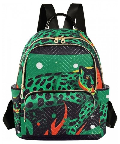 Green Leopard Women's Backpack Purse Fashion Travel Anti Theft Backpack Casual Daypack for Work College,M Medium $18.54 Backp...