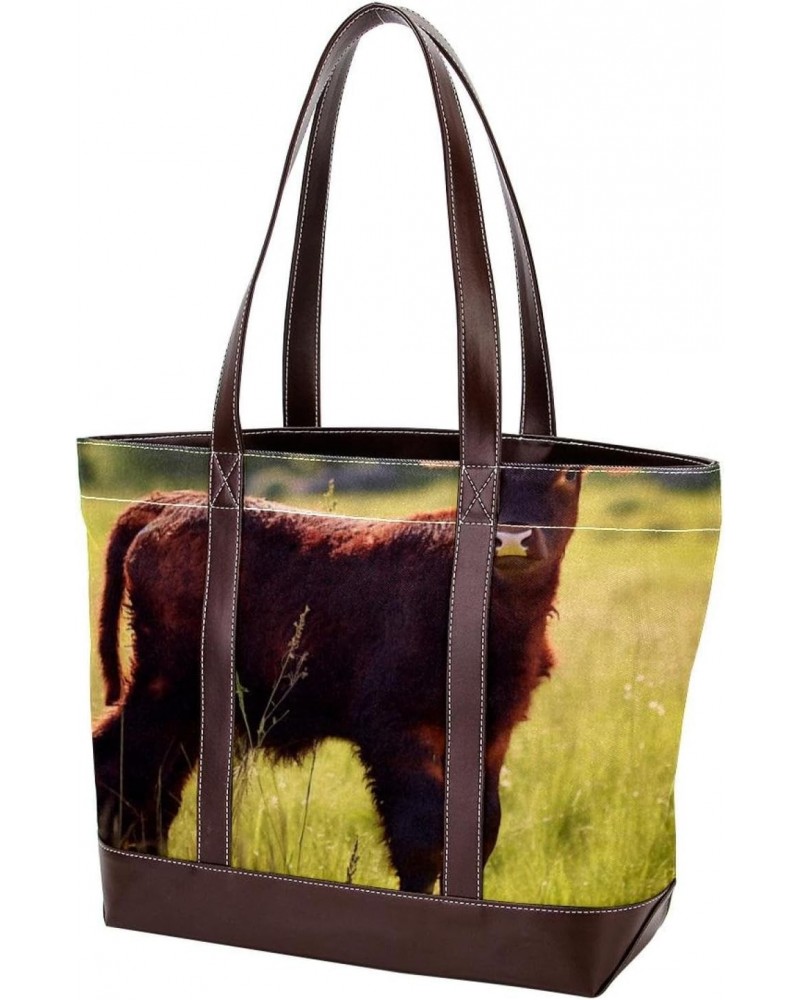 The Tote Bag For Women,Tote Bag With Zipper,Canvas Tote Bag,Animal Cool Cattle Handbags $21.05 Totes