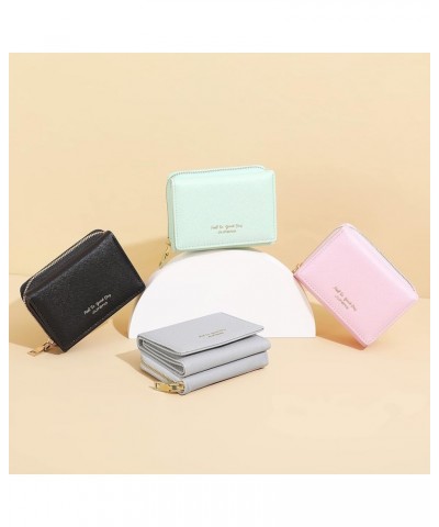 Women's RFID Blocking Short Wallet Multi Purpose Zipper Folded Purses Coins Pouches Multi-card Position Card Organizer (Pink)...