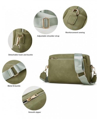 Small crossbody bag and wallet with wide shoulder strap 2 pieces Green-595 $9.61 Crossbody Bags