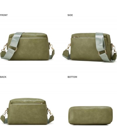 Small crossbody bag and wallet with wide shoulder strap 2 pieces Green-595 $9.61 Crossbody Bags