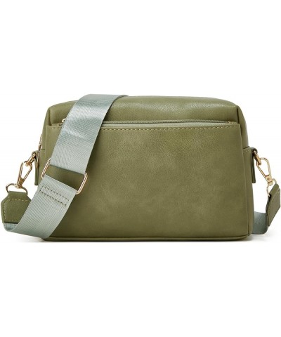 Small crossbody bag and wallet with wide shoulder strap 2 pieces Green-595 $9.61 Crossbody Bags