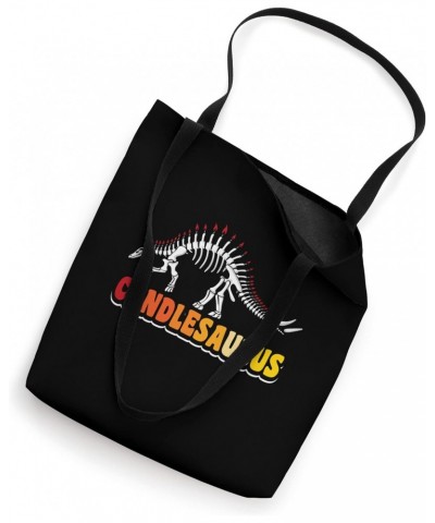 Dinosaur with candles on their backs Candlesaurus Dino Tote Bag $12.00 Totes