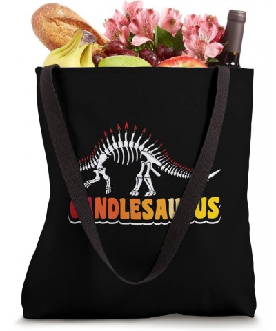 Dinosaur with candles on their backs Candlesaurus Dino Tote Bag $12.00 Totes