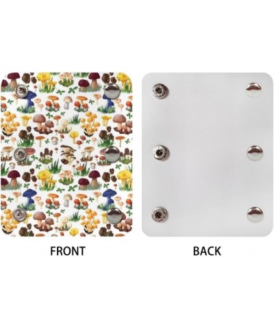 2 PCS Color Floral Leather Luggage Handle Wraps Flowers Grip Cover with Metal Clasps Shopping Bag Hand Protectors for Wallet ...