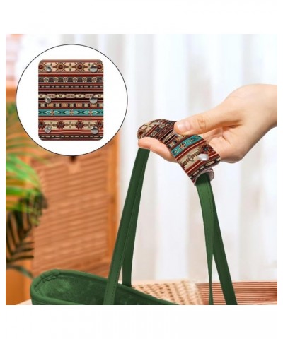 2 PCS Color Floral Leather Luggage Handle Wraps Flowers Grip Cover with Metal Clasps Shopping Bag Hand Protectors for Wallet ...