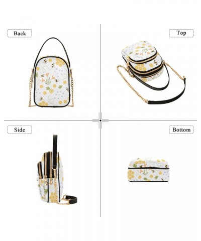 Bee Honey Crossbody Bags for Women Crossbody Purses Cell Phone Wallet with Chain Strap for Women $15.59 Crossbody Bags